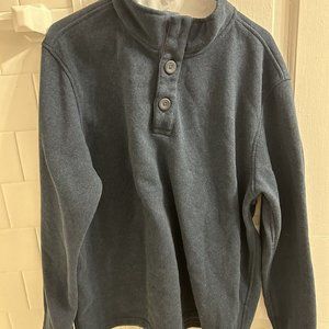 L.L. Bean Camden Button-Mock Quarter Button Sweater (Navy, Men’s L) DISCONTINUED